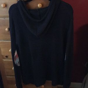 Vintage Havana Sweaters - Vintage Havana black cotton sweater with hood Vintage Havana Sweaters - Vintage Havana black cotton sweater with hood